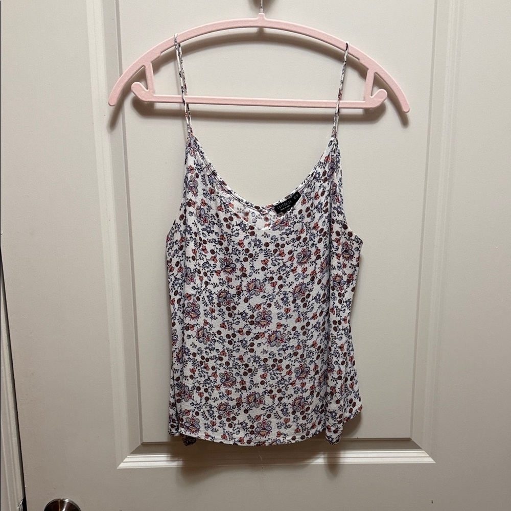 Cotton On Floral Camisole in White Blue and Orange